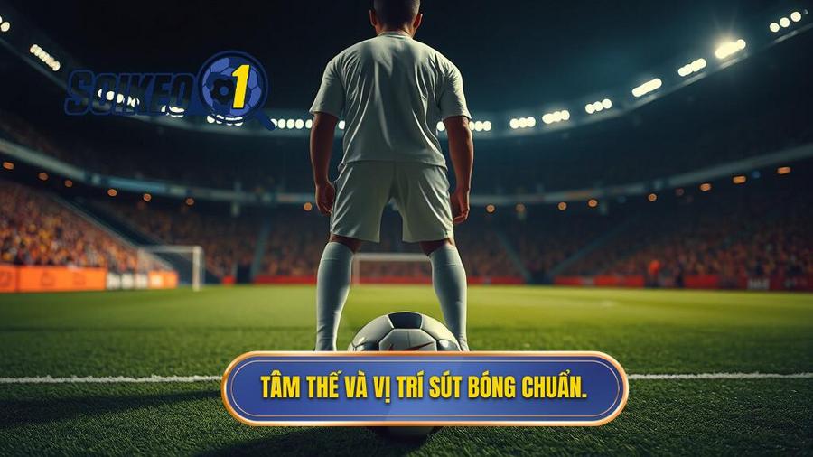 1. Tâm thế và vị trí sút bóng chuẩn.