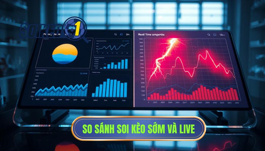 Bảng so sánh giữa Soi kèo sớm và Phân tích kèo live